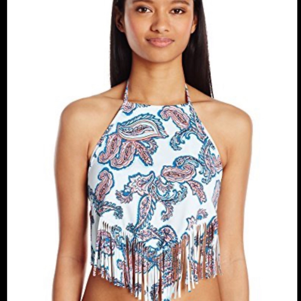 Bikini Lab Paisley Halter Tankini M